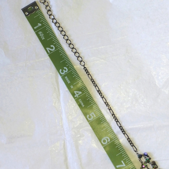 🦋 IRRIDESCENT MULTI-COLOR RHINESTONE BIB NECKLACE - Picture 5 of 9